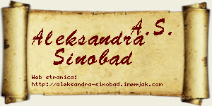 Aleksandra Sinobad vizit kartica